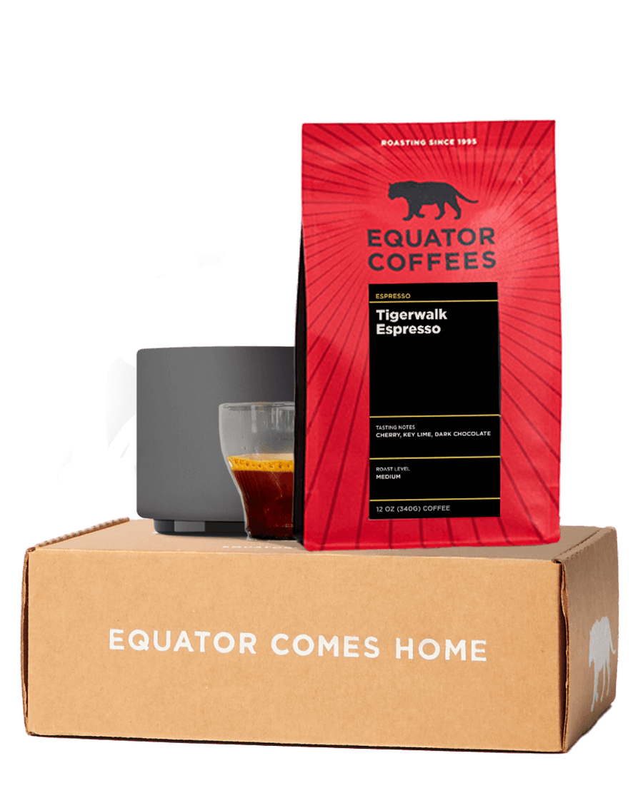 Curated Espresso Subscription | Espresso Bean Subscription | Whole Bean Espresso Subscription | Best Espresso Subscription online | 12oz Bag of Whole Bean Espresso | Equator Coffees