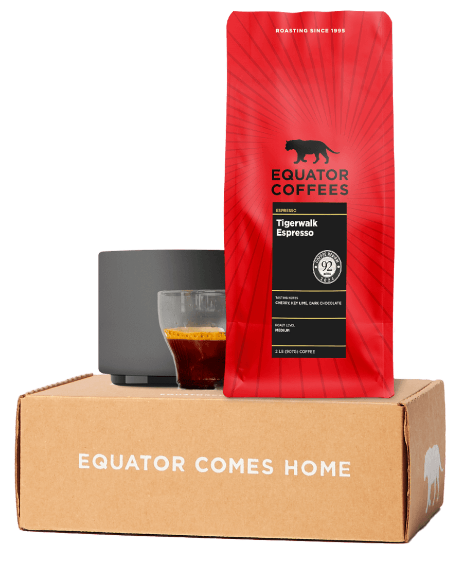 Curated Espresso Subscription | Espresso Bean Subscription | Whole Bean Espresso Subscription | Best Espresso Subscription online | 2lb Bag of Whole Bean Espresso | Equator Coffees