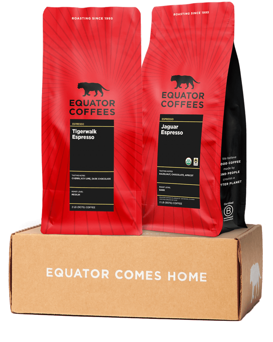 Espresso Blend Set | Espresso Bundle | Espresso Beans Bundle | Two 2lb Bags of Whole Bean Espresso | Equator Coffees