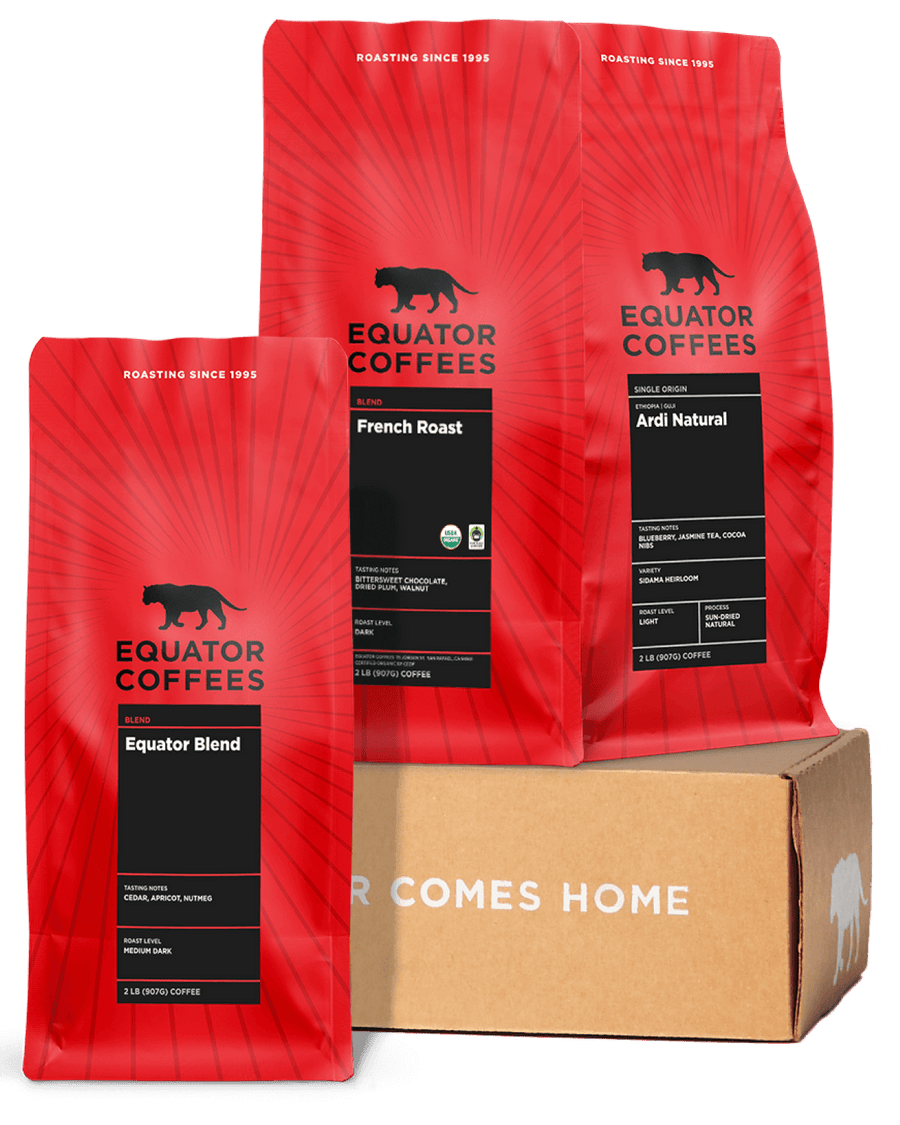 Essential Equator Coffee Set | Popular Equator Coffees | Coffee Bundle | Three 2lb Bags of Whole Bean Coffee | Equator Coffees