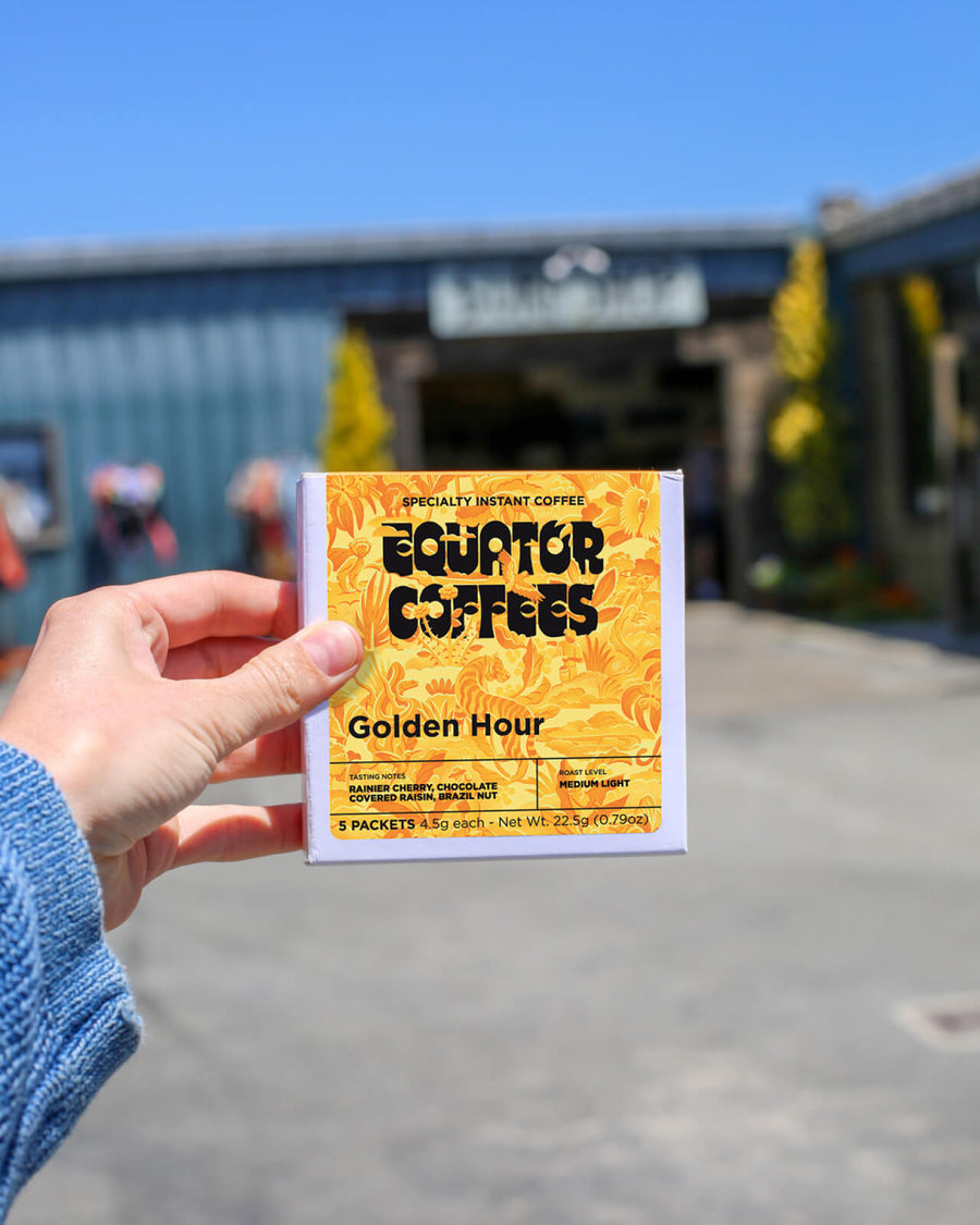 Golden Hour Instant Coffee | Summer Instant Coffee Blend | Summertime Instant Coffee | Equator Seasonal Instant | Instant Coffee Box in Marin County | Equator Coffees