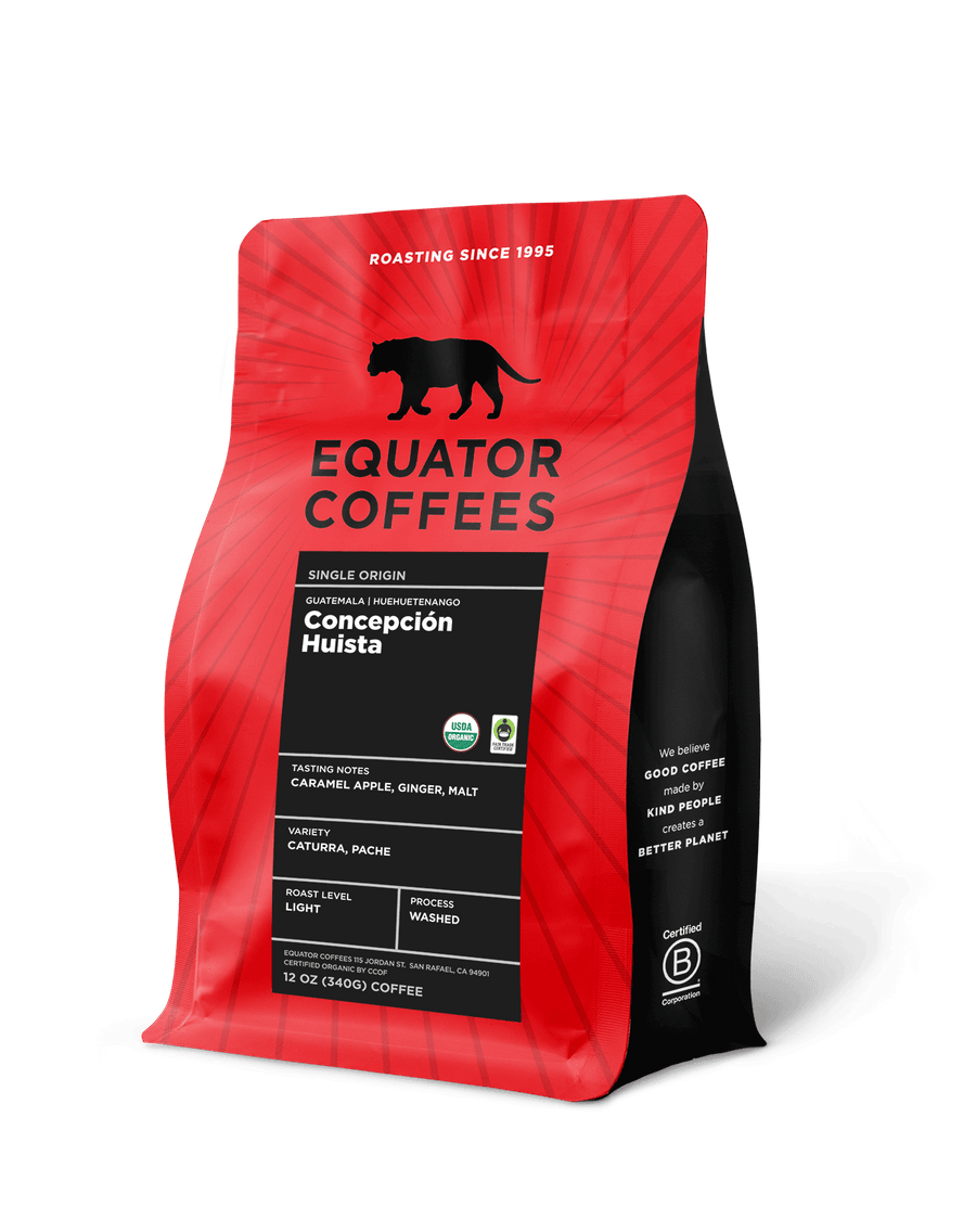 Guatemala Concepcion Huista Fair Trade Organic | Guatemala Coffee | Organic Coffee | Fair Trade Coffee | 12oz Bag of Whole Bean Coffee | Equator Coffees