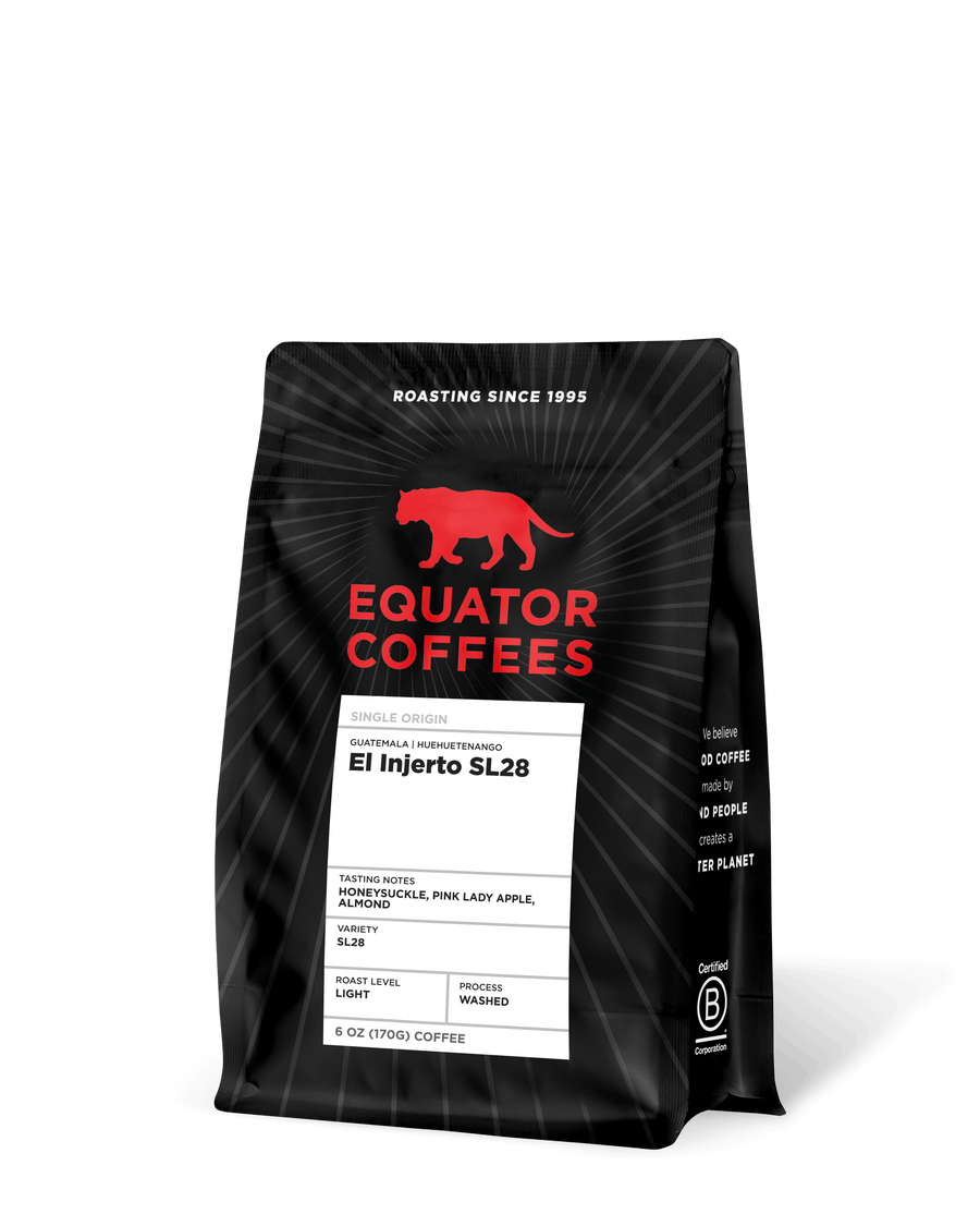 Guatemala EL Injerto SL28 | SL28 Coffee | El Injerto Coffee | Guatemala Light Roast | 6oz Bag of Whole Bean Coffee | Equator Coffees