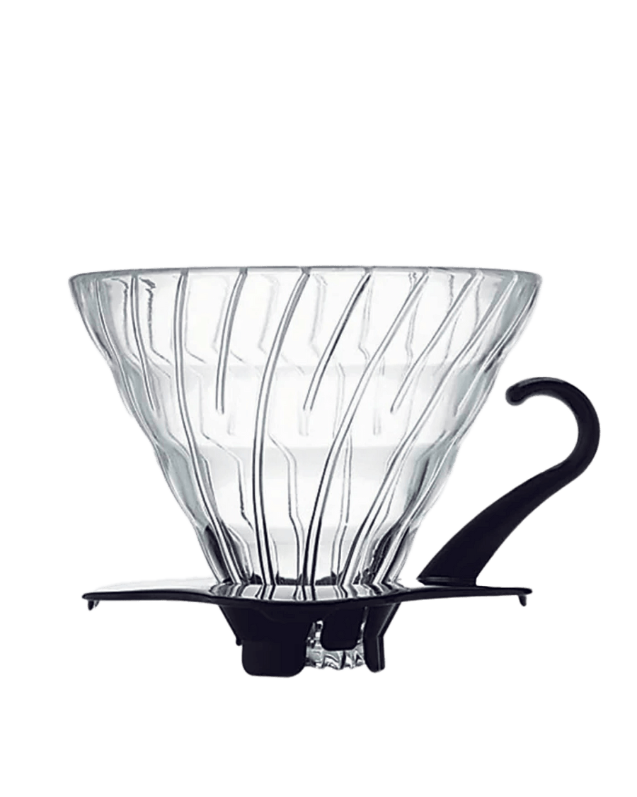 Hario V60 02 Glass Dripper Black | Equator Coffees