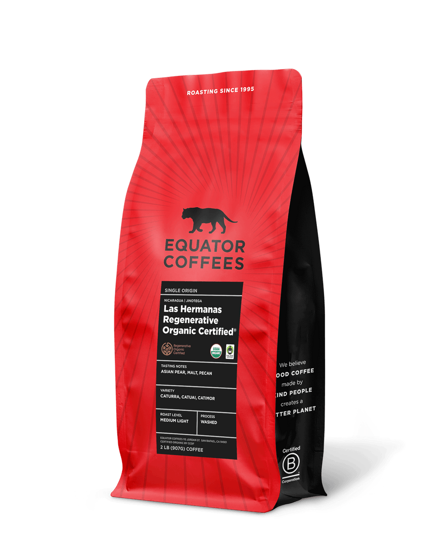 Nicaragua Las Hermanas | Regenerative Organic Certified Coffee | ROC Coffee | Nicaragua Coffee | Coffee from Nicaragua | 2lb Bag of Whole Bean Coffee | Equator Coffees