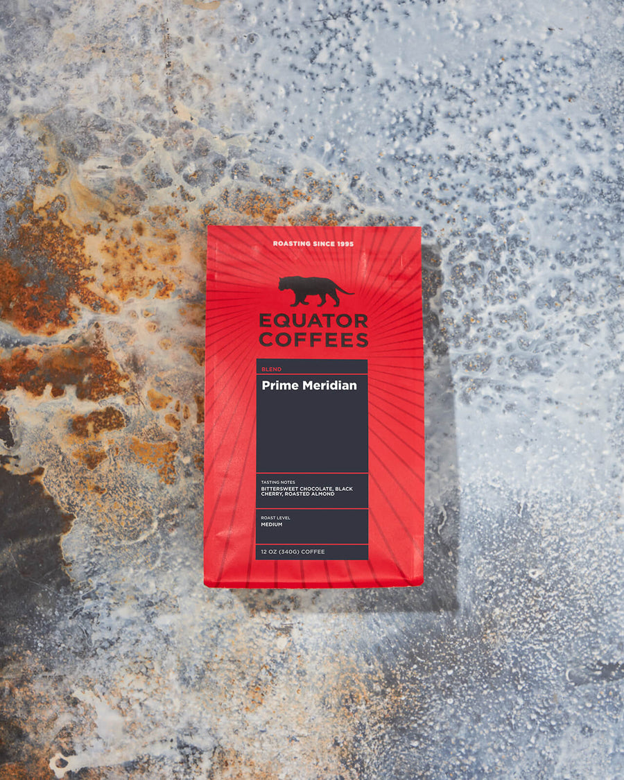 Prime Meridian Blend | Specialty Coffee Roasted to Order | Coffee Bag Backdrop | Equator Coffees